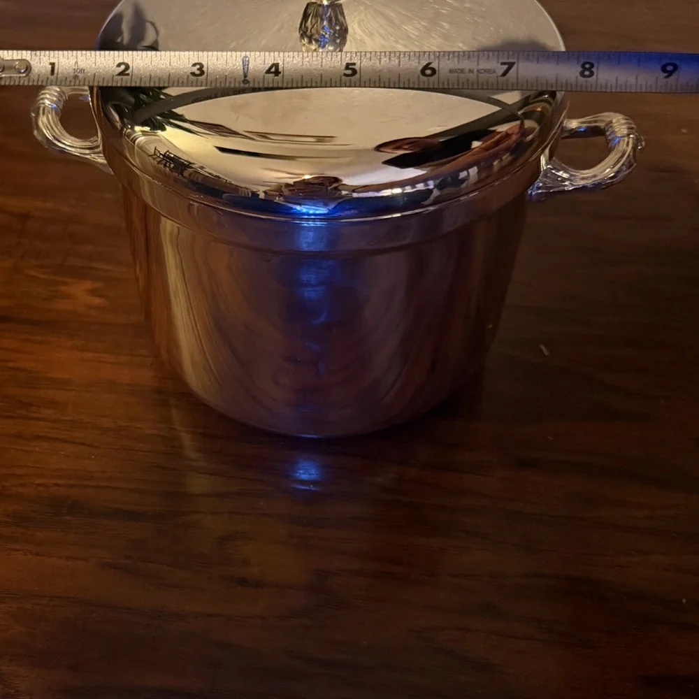 Silver Plated Insulated Ice Bucket with Lid, Handle & Tongs, Barware Set